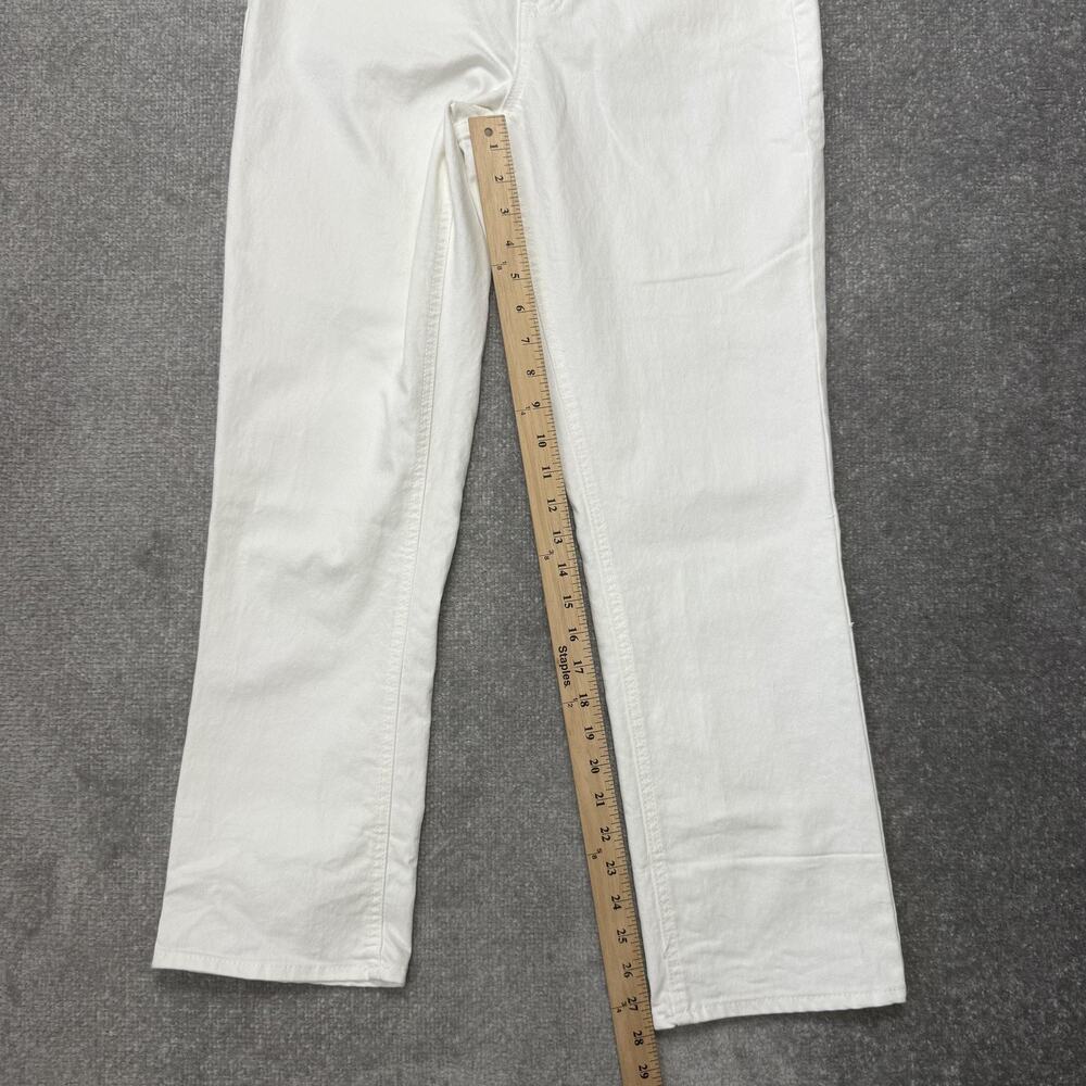 Frye Jeans Womens 4/27 White Straight Leg Stretch Denim Pants High Rise Casual - Picture 8 of 12